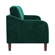 DHP Henson 3-Seater Sofa in Green Velvet