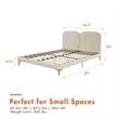 CosmoLiving by Cosmopolitan Coco Upholstered Bed in Queen in Ivory Velvet
