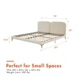 CosmoLiving by Cosmopolitan Coco Upholstered Bed in King in Ivory Velvet