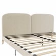 CosmoLiving by Cosmopolitan Coco Upholstered Bed in King in Ivory Velvet