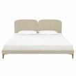 CosmoLiving by Cosmopolitan Coco Upholstered Bed in King in Ivory Velvet