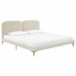 CosmoLiving by Cosmopolitan Coco Upholstered Bed in King in Ivory Velvet