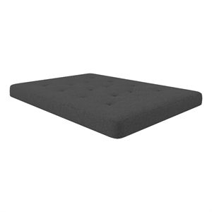 trule 6-inch bonnell coil futon mattress full in dark gray