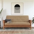 Trule 6-Inch Bonnell Coil Futon Mattress Linen in Full in Tan