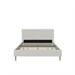 DHP Andrea Tufted Upholstered Full Platform Bed in Gray Linen