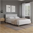 DHP Andrea Tufted Upholstered Queen Platform Bed in Gray Linen