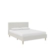 DHP Andrea Tufted Upholstered Queen Platform Bed in Gray Linen