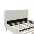 DHP Andrea Tufted Upholstered Queen Platform Bed in Gray Linen