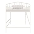 Novogratz Bushwick Metal Full Loft Bed in Off White