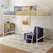 Novogratz Bushwick Metal Full Loft Bed in Off White