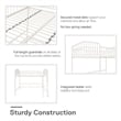 Novogratz Bushwick Metal Full Loft Bed in Off White