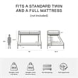 DHP Dusty Twin over Full Metal Bunk Bed with Secured Ladders in Thyme Green