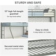 DHP Dusty Twin over Full Metal Bunk Bed with Secured Ladders in Thyme Green