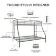 DHP Dusty Twin over Full Metal Bunk Bed with Secured Ladders in Thyme Green