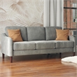 DHP Henson 3-Seater Sofa in Gray Velvet