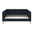 DHP Franklin Mid Century Full Size Upholstered Daybed in Navy Linen
