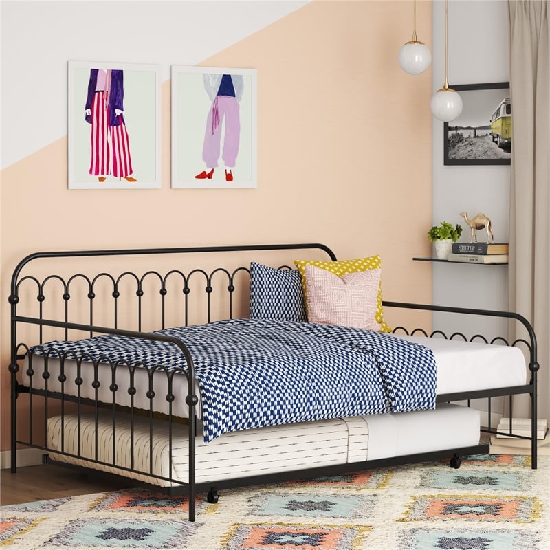 Novogratz black metal bed sales