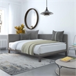 DHP Darlene Upholstered Daybed Full in Grey Linen