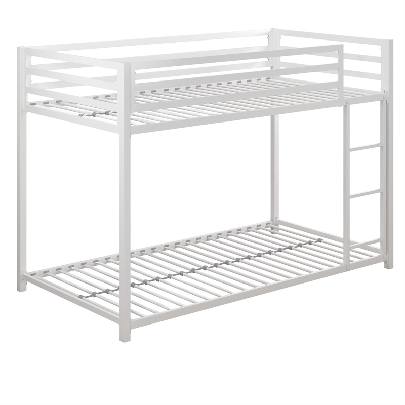 DHP Mabel Metal Twin/Twin Bunk Bed in White