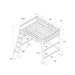 DHP Denver Full Size Loft Bed in Gray