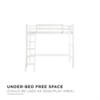 DHP Moon Bay Loft Bed in White
