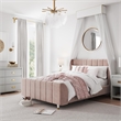 Little Seeds Valentina Full Upholstered Bed in Pink Velvet