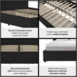 CosmoLiving by Cosmopolitan Elizabeth King Upholstered Bed in Black Velvet