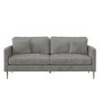 CosmoLiving by Cosmopolitan Highland Sofa with Pillows in Gray Velvet