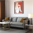 CosmoLiving by Cosmopolitan Highland Sofa with Pillows in Gray Velvet