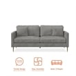 CosmoLiving by Cosmopolitan Highland Sofa with Pillows in Gray Velvet