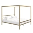DHP Rory King Metal Canopy Bed in Gold