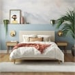 DHP Mr. Kate Daphne Upholstered Linen Fabric Queen Platform Bed in Dark Gray