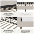 DHP Mr. Kate Daphne Upholstered Fabric & Velvet Full Platform Bed in Ivory