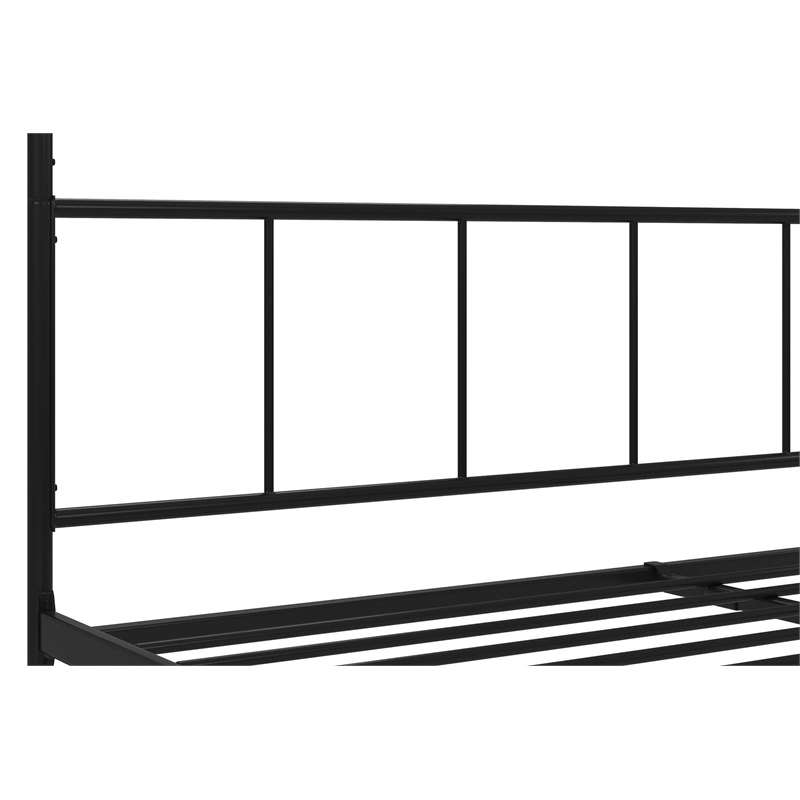 Novogratz Marion Metal Canopy King Platform Bed Frame in Black
