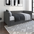Mya Upholstered Daybed with Storage in Grey Linen