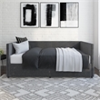 Mya Upholstered Daybed with Storage in Grey Linen
