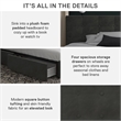 DHP Ryan King Velvet Upholstered Bed with Storage in Grey