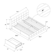 DHP Ryan King Velvet Upholstered Bed with Storage in Grey