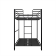 DHP BrEZ Build Daven Twin Over Twin Metal Bunk Kids Bed in Black