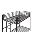 DHP BrEZ Build Daven Twin Over Twin Metal Bunk Kids Bed in Black