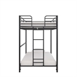 DHP BrEZ Build Daven Twin Over Twin Metal Bunk Kids Bed in Black