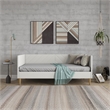 DHP Alicent Mid-Century Linen Fabric Upholstered Twin Daybed Frame in Gray