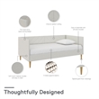 DHP Alicent Mid-Century Linen Fabric Upholstered Twin Daybed Frame in Gray