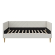 DHP Alicent Mid-Century Linen Fabric Upholstered Twin Daybed Frame in Gray