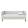 DHP Alicent Mid-Century Linen Fabric Upholstered Twin Daybed Frame in Gray