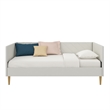 DHP Alicent Mid-Century Linen Fabric Upholstered Twin Daybed Frame in Gray