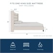 Novogratz Louis King Upholstered Bed Frame with High Tufted Headboard in Ivory