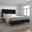 CosmoLiving by Cosmopolitan Audrey Queen Upholstered Bed in Black Velvet