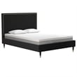 CosmoLiving by Cosmopolitan Audrey Queen Upholstered Bed in Black Velvet