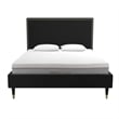 CosmoLiving by Cosmopolitan Audrey Queen Upholstered Bed in Black Velvet